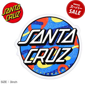 【ゆうパケット配送】サンタ クルーズ ステッカー SANTA CRUZ PRIMARY DOT STICKER 3IN メンズ レディース ブルー 88281747 ロゴ シール スケートボード スケボー スポーツ アウトドア ストリート デッキ ヘルメット PC スマホケース 車