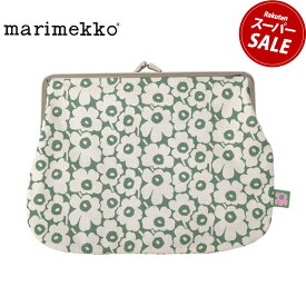 【ゆうパケット配送】 マリメッコ ポーチ MARIMEKKO Unikko 60th がま口ポーチ グリーン 緑 73078 小物入れ メイクポーチ 化粧ポーチ がま口 財布 ケース 花柄 総柄 ウニッコ UNIKKO 60周年 プレゼント ギフト 贈り物 小物 雑貨 おしゃれ