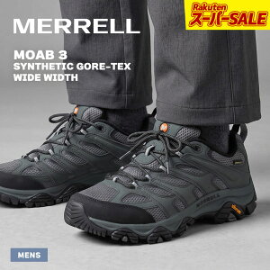 ������ ���A�u 3 �V���Z�e�B�b�N �S�A�e�b�N�X ���C�h ���C�Y MERRELL �n�C�L���O�V���[�Y �����Y �O���[ MOAB 3 SYNTHETIC GORE-TEX WIDE WIDTH 500243W �C �V���[�Y �X�j�[�J�[ �u�����h ���C�h �n�C�L���O 