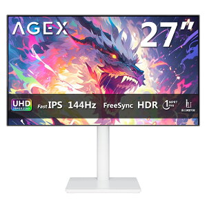 �y���r���[�L�����y�[���zAGEX A27Q 27�C���` QHD �t���b�O�V�b�v���j�^�[�bLG Fast IPS�b144Hz & 1ms�b100% sRGB�b���X�^���h �z���C�g