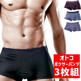 ボクサーパンツ メンズ 3枚セット 《汗が臭わない蒸れにくい 抗菌防臭》 大きいサイズ 前閉じ ジュニア s 3xlサイズ 中学生 高校生 ロゴなし 下着 ツルツル メンズ ボクサーパンツ シームレス 紫 黒 紺 メンズ アンダーウェア