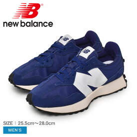 【5/25限定！最大全額Pバック★要エントリー】ニューバランス スニーカー メンズ MS327 NEW BALANCE MS327GA 靴 シューズ ローカット レザー 本革 カジュアル 定番 通勤 通学 おしゃれ ストリート ホワイト 白 ブルー 青