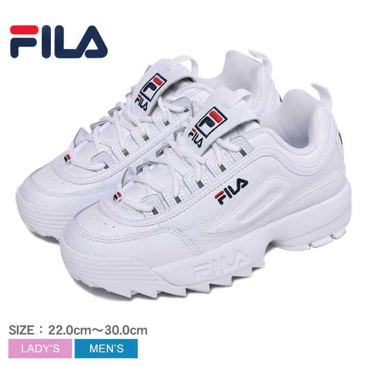 楽天市場 限定クーポン発行中 フィラ ディスラプター 2 プレミアム スニーカー Fila Disruptor 2 Premium レディース 5fm ホワイト 白 靴 シューズ 通勤 通学 ローカット 厚底 おしゃれ シンプル 定番 カジュアル 誕生日 プレゼント ギフト Z Mall
