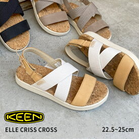 キーン コンフォートサンダル レディース エル クリス クロス KEEN ELLE CRISS CROSS 1028628 1028627 1028630 バックストラップ リアルレザー 本革 天然皮革 靴 シューズ