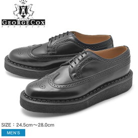 GEORGECOX ジョージコックス ラバーソール ブラック 12508 V GOLOSH BROGUE 1640-313 メンズ #5 NO.5ソール クリーパーソール ロック パンク ロカビリー シューズ 靴