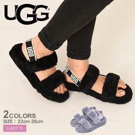 UGG アグ サンダル オー イヤー OH YEAH 1107953 レディース バンド バックベルト バックバンド もこもこ かわいい ふわふわ ブランド シューズ 靴 黒 グレー ロゴ ファー 室内 室外 オフィス 履きやすい 楽ちん リラックス|slz|