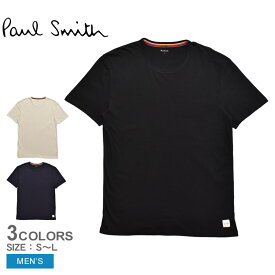 《今だけ！店内全品ポイントアップ》ポール スミス 半袖Tシャツ メンズ TSHIRT CREW NECK PAUL SMITH M1A-591J-AU278B ウエア 半袖 Tシャツ トップス クルーネック ワンポイント ブランド カジュアル シンプル おしゃれ 人気 無地 部屋着 ルームウェア ネイビー 紺 ブラック