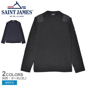ZgWF[X Z[^[ Y O[FlC ~^[Wp[ SAINT JAMES Gouvernail military inspired jumper 7129 gbvX  Jbg\[ EhlbN OX[u tbgu
