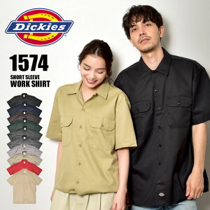 �f�B�b�L�[�Y �����V���c �����Y SHORT SLEEVE WORK SHIRT DICKIES �V���[�g�X���[�u���[�N�V���c 1574 �X�g���[�g �A���J�W �V���v�� �J�W���A�� ������� ���� �g�b�v�X �E�G�A ���[�N�V���c �V���c 