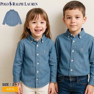 �|�� �����t���[���� �����V���c �L�b�Y �W���j�A �q�� �R�b�g�� �f�j�� �V���c POLO RALPH LAUREN CHAMBRAY L�^S BD TP SHIRT 322713843 �g�b�v�X ���n ���� �ݕt�� �ܕt�� �h�J �{�^���_�E�� �u�����h ���S 
