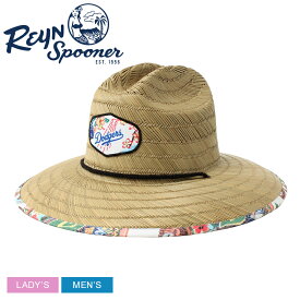 《今だけ！店内全品ポイントアップ》レインスプーナー ストローハット メンズ レディース LOS ANGELES DODGERS SCENIC STRAW HAT REYN SPOONER B552452322 ハット 帽子 麦わら帽子 ドローコード MLB