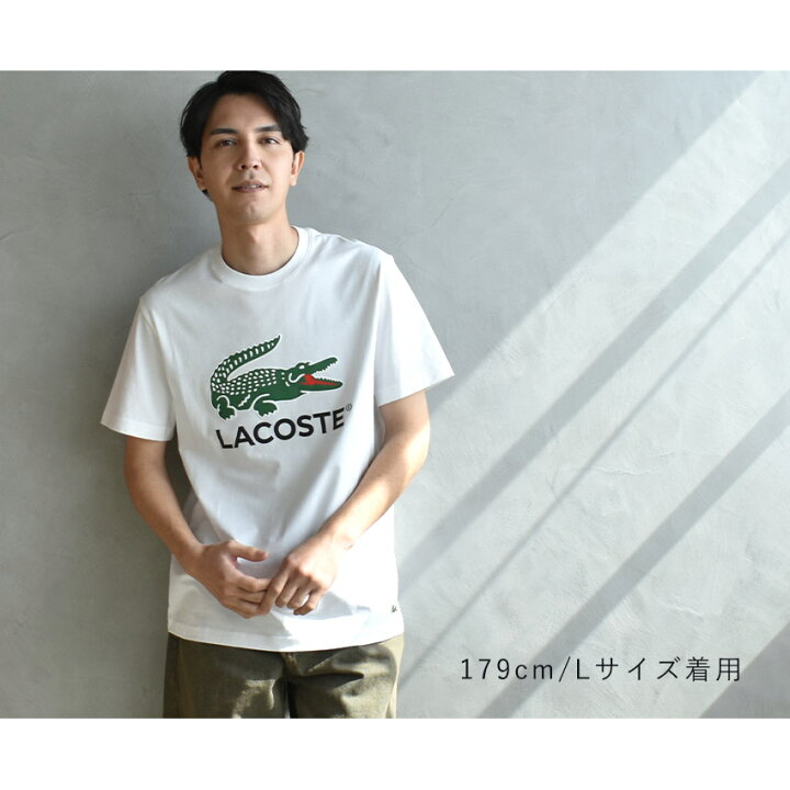 楽天市場】ラコステ 半袖Tシャツ メンズ COTTON JERSEY SIGN PRINT 