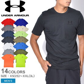 【メール便 送料無料】 アンダーアーマー 半袖 Tシャツ スポーツスタイル レフトチェスト UNDER ARMOUR SPORTSTYLE LEFT CHEST メンズ アパレル ウェア スポーツ トレーニング 運動 伸縮 赤 青 黒