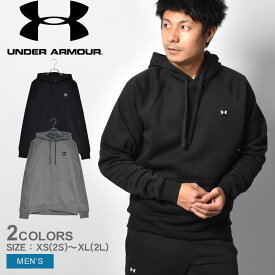 《今だけ！店内全品ポイントアップ》アンダーアーマー UA ライバル フリース フーディ パーカー UNDERARMOUR メンズ 1357092 ブラック 黒 グレー ウエア トップス スエット スウェット トレーナー ブランド スポーツ トレーニング ジム ランニング