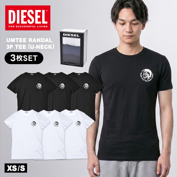 楽天市場】ディーゼル 半袖Tシャツ 3枚セット UMTEE ランダル 3パック 