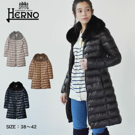 《今だけ！店内全品ポイントアップ》ヘルノ アウター レディース シャモニーAシェイプ HERNO PI0650DIC-12017 ジャケット ダウン ダウンジャケット ブランド エレガント カジュアル シンプル ロング 上着 防寒 おしゃれ きれいめ ブルー 青 ブラック 黒 グレー ブラウン