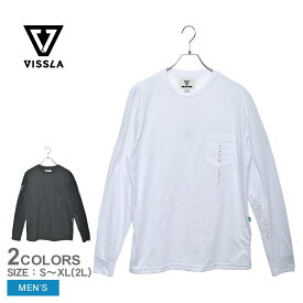 《今だけ！店内全品ポイントアップ》【ゆうパケット配送】ヴィスラ DECYPHER LS TEE 長袖Tシャツ VISSLA メンズ M484SDEC ブラック 黒 ホワイト 白 ウエア トップス クルーネック ブランド サーフ カジュアル シンプル サーフィン ビーチ 長袖 人気 お出かけ おしゃれ