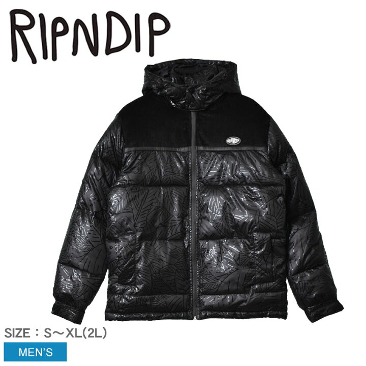楽天市場】RIPNDIP ダウンジャケット メンズ GRIFFITH HOODED PUFFER 