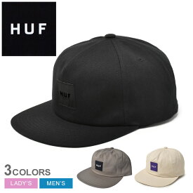 ハフ ESS UNSTRUCTURED BOX LOGO キャップ HUF メンズ レディース HT00544 ブラック 黒 ブラウン 帽子 ブランド ベースボールキャップ カジュアル ストリート シンプル ロゴ スポーツ アウトドア レジャー 運動 おしゃれ