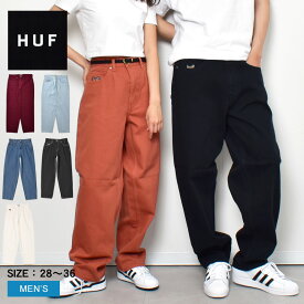 ハフ HUF デニム ジーンズ メンズ PT00242 バギーフィット ヴィンテージウォッシュ 5ポケット ダブルステッチ テーパード ゆったり シルエット ウエストゴム 綿100% スケートパンツ カジュアル ストリート|slz|