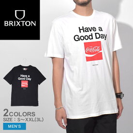 《今だけ！店内全品ポイントアップ》ブリクストン 半袖Tシャツ メンズ COCA-COLA GOOD DAY S／S TLRT BRIXTON 16888 ウエア 半袖 Tシャツ コカ・コーラ コラボ コラボレーション クルーネック プリント ブランド ストリート カジュアル おしゃれ ホワイト 白 ブラック 黒