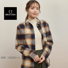 ブリクストン カジュアルシャツ レディース BOWERY W STT L/S FLANNEL BRIXTON 01261 ウエア ネルシャツ 長袖シャツ 羽織 シンプル ブランド ストリート カジュアル チェック おしゃれ ネイビー 紺 ベージュ オレンジ