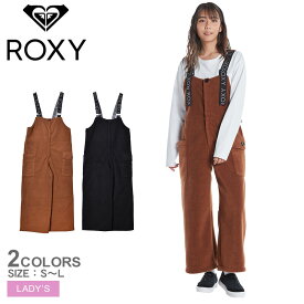 ロキシー オールインワン レディース FLUFFY ボアフリース オーバーオール ROXY RDR214041 ボア フリース ポケット かわいい 暖かい もこもこ フロントジップ 冬 ロゴ ブラック 黒 ブラウン