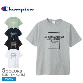 チャンピオン 半袖Tシャツ メンズ ショートスリーブTシャツ CHAMPION C3-Z345 Tシャツ 半袖 ショートスリーブ クルーネック ウエア トップス ブランド シンプル カジュアル アメカジ スポーティ プリント ロゴ