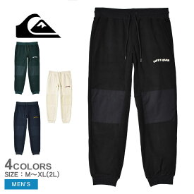 《今だけ！店内全品ポイントアップ》クイックシルバー ボトムス メンズ LIFES QUIK FLEECE PANTS QUIKSILVER QPT224058 ウエア ズボン スウェット スエット ロングパンツ ブランド カジュアル シンプル アウトドア 長ズボン 保温 おしゃれ グリーン 緑 ブラック 黒 ホワイト