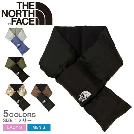 《今だけ！店内全品ポイントアップ》ザ ノースフェイス マフラー メンズ レディース ヌプシマフラー THE NORTH FACE Nuptse Muffler NN72312 シンプル カジュアル アウトドア レジャー トレッキング キャンプ ダウン 保温 防寒 通勤 通学 ブラック 黒 ホワイト 白 カーキ