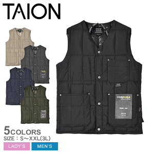 �y�y�V�X�[�p�[SALE���z�^�C�I�� �_�E���x�X�g �����Y ���f�B�[�X ���[�N V�l�b�N�{�^�� �_�E���x�X�g TAION WORK V NECK B DOWN VST TAION-001BWK �C���i�[�_�E�� �y�� ���� �͂��� �ʋ� �R���p�N�g �h��|