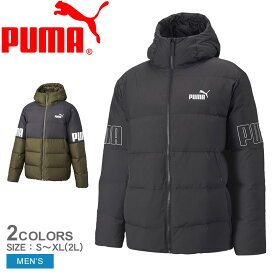 《今だけ！店内全品ポイントアップ》プーマ ダウンジャケット メンズ POWER ダウンジャケット PUMA 672476 ジャケット 上着 羽織 ブランド シンプル アウトドア レジャー スポーツ 防寒 フルジップ おしゃれ ブラック 黒 カーキ