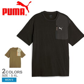 プーマ トレーニングウェア メンズ オープン ロード 半袖Tシャツ PUMA OPEN ROAD TEE 678357 ウエア トップス ブランド 半袖 ロゴ プリント クルーネック 通気性 快適 スポーツ 運動 サッカー ブラック 黒 カーキ ブラック 黒 カーキ プレゼント ギフト