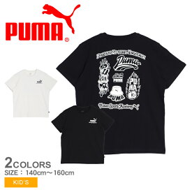 【5/25限定！最大全額Pバック★要エントリー】プーマ 半袖Tシャツ キッズ ESS＋ MID 90s グラフィック Tシャツ PUMA 681335 トップス 半袖 ウエア プリント バックプリント ロゴ ベーシック 定番 シンプル スポーティ ブランド カジュアル