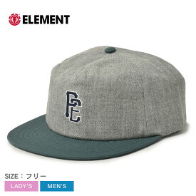 《今だけ！店内全品ポイントアップ》エレメント 帽子 メンズ レディース PEXE LODGE キャップ ELEMENT BC022903 ユニセックス キャップ 6パネル ベースボールキャップ アメカジ アウトドア スポーティ スナップバック ストリート シンプル カジュアル グレー グリーン