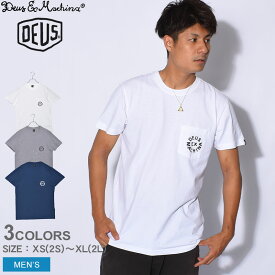 【ゆうパケット配送】 デウス エクス マキナ デウス ロゴ Tシャツ 半袖Tシャツ DEUS EX MACHINA Deus Logo Tee メンズ DMA51995 ホワイト 白 ネイビー グレー tシャツ トップス 半袖 スポーツ 人気 おしゃれ ポケット ロゴ シンプル 誕生日 プレゼント