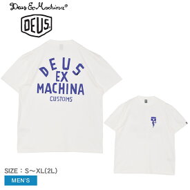 デウス エクス マキナ 半袖Tシャツ メンズ PISSTIN TEE DEUS EX MACHINA DMF241747B Tシャツ ウェア ウエア トップス 半袖 おしゃれ クルーネック ロゴ シンプル ワンポイント カジュアル ホワイト 白