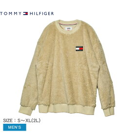 【今だけクーポン配布中】トミージーンズ プルオーバー メンズ シェルパ フリース バッジ ロングスリーブ TOMMY JEANS SHERPA FLEECE BADGE L/S 78J3463 TOMMY HILFIGER トミーヒルフィガー プルオーバー スウェット ブランド ロゴ シンプル カジュアル 長袖