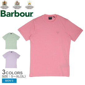 バブアー 半袖Tシャツ メンズ GARMENT DYED TEE BARBOUR MTS0994 ウェア トップス 半袖 Tシャツ おしゃれ 人気 シンプル クラシック クラシカル 大人 バーブァー 刺しゅう 刺繍 ロゴ ピンク グリーン 緑 パープル 紫