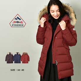 《今だけ！店内全品ポイントアップ》ピレネックス グルノーブル ファー INT’L ダウンジャケット PYRENEX GRENOBLE FUR INT’L レディース HWQ026 ブラック 黒 ネイビー 紺 アウター ジャケット ダウンコート タイト ブランド シンプル アウトドア カジュアル ベーシック