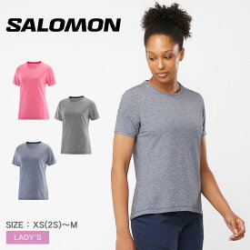 【今だけクーポン配布中】【ゆうパケット配送】サロモン 半袖Tシャツ レディース SNTIAL TENCEL SS TEE SALOMON LC2007500 LC2007600 LC2007800 半袖 クルーネック スポーツ 運動 カジュアル スポーティ シンプル ロゴ ワンポイント ピンク ブラック 黒 ネイビー 紺