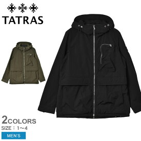 《今だけ！店内全品ポイントアップ》タトラス アウター メンズ キャスター TATRAS CASTOR MTAT22S4819-L アウター パーカー マウンテンパーカー ブランド シンプル カジュアル きれいめ おしゃれ 上着 防寒 通勤 通学 旅行 ギフト プレゼント フード付き ブラック 黒 カーキ