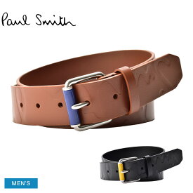 ポール スミス ベルト メンズ ロゴエンボス レザーベルト PAUL SMITH LOGO-EMBOSSED LEATHER BELT 6994-HEMBOS 本革 レザー ブランド おしゃれ シンプル クリスマス ビジネス 通勤 ストライプ ブラック 黒