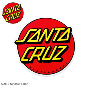 【ネコポス配送】サンタクルーズ ステッカー SANTACRUZ CLASSIC DOT STICKER 6IN×6IN レッド 赤 88281456 シール スーツケース パソコン PC ロゴ カスタム スケボー スケートボード スポーツ ストリート お