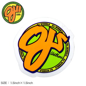 【ネコポス配送】オージェー ステッカー OJ STANDARD CLEAR MYLAR STICKER 1.5IN×1.5IN オレンジ グリーン 緑 マルチ 88281518 シール スーツケース パソコン PC ロゴ カスタム スケボー スケートボード スポ