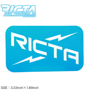 【ネコポス配送】リクタ ステッカー RICTA RICTA LOGO STICKER 3.22INCH×1.89INCH ブルー 88281678 ロゴ スケートボード ボード スケボー スポーツ アウトドア ストリート 定番 雑貨 スーツケース パソコン