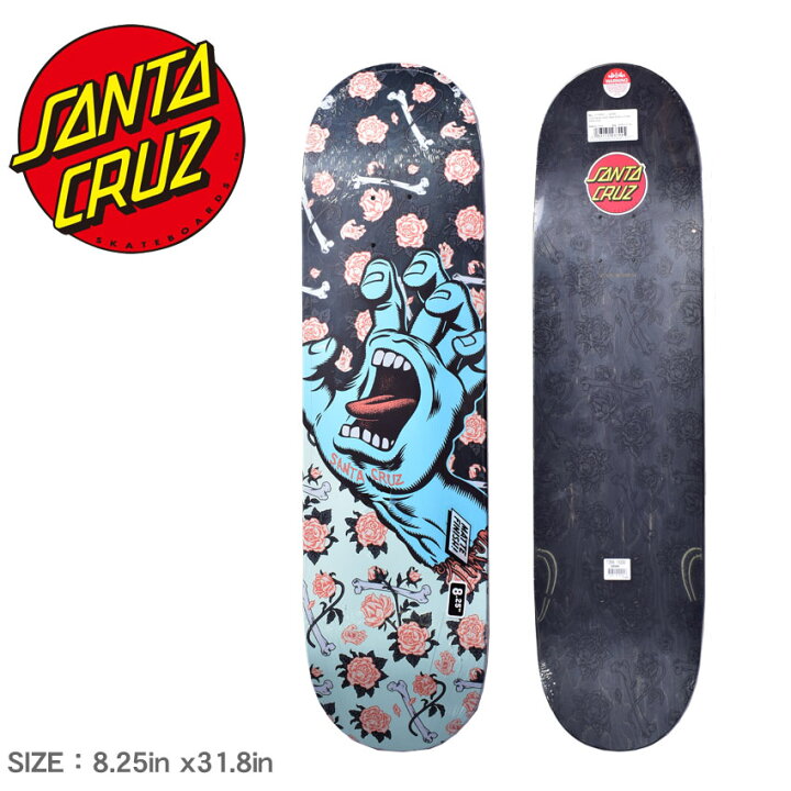 楽天市場 ラッピング対象外 サンタクルーズ Floral Decay Hand Team 8 25 31 8 スケートボード Santa Cruz ブラック 黒 スケボー ボード スケート ストリート デッキ スポーツ ロゴ スクリーミングハンド おしゃれ ブルー 花柄 花 誕生日 プレゼント ギフト