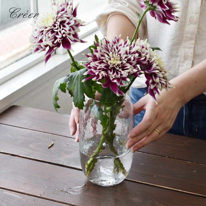 花瓶 フラワーベース シナリーベース C ガラス クレエ Creer 木 花 フラワー フラワーグラス ガラスベース シンプル おしゃれ 置物 北欧 花器 インテリア雑貨 インテリア 店内全品対象