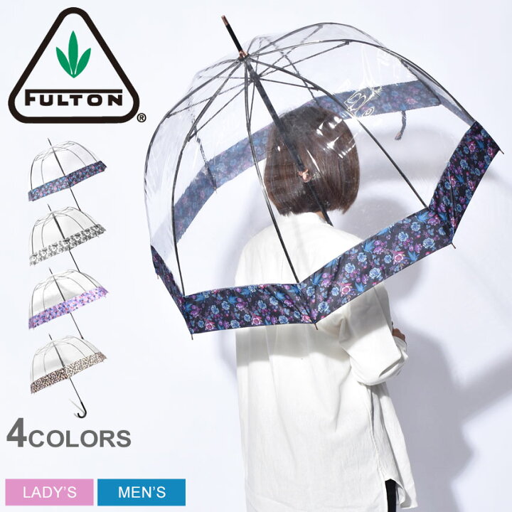 楽天市場 限定クーポン発行中 フルトン 傘 バードケージ2 リュクス Fulton Birdcage2 Luxe L866 メンズ レディース 雨傘 雨 雨具 ビニ傘 ビニール 透明 おしゃれ 長傘 花柄 総柄 カジュアル ブランド 白 黒 ラッピング対象外 誕生日 プレゼント ギフト Z Mall
