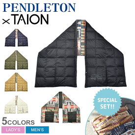 《今だけ！店内全品ポイントアップ》ペンドルトン ストール メンズ レディース リバーシブル ダウンストール PENDLETON REVERSIBLE DOWN コラボ コラボレーション TAION タイオン マフラー 防寒 撥水 はっ水 リバーシブル 冬物 保温 ダウン アウトドア